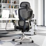 Chaise de bureau ergonomique LarkLeaves avec accoudoirs 4D et soutien lombaire