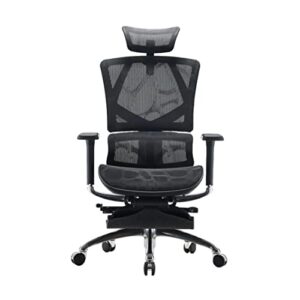 Chaise de bureau ergonomique Optimus 2.0 noire avec accoudoirs et soutien lombaire