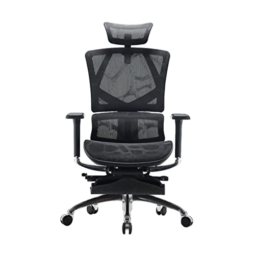 Chaise de bureau ergonomique Optimus 2.0 noire avec accoudoirs et soutien lombaire