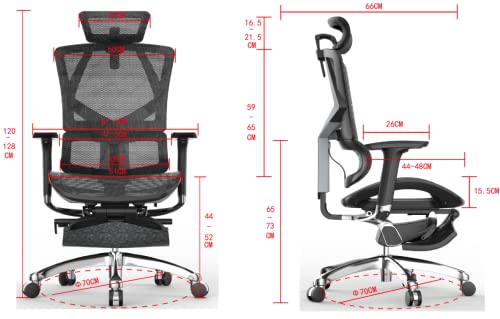Chaise de bureau ergonomique Optimus 2.0 noire avec accoudoirs et soutien lombaire