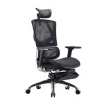Chaise de bureau ergonomique Optimus 2.0 noire avec accoudoirs et soutien lombaire