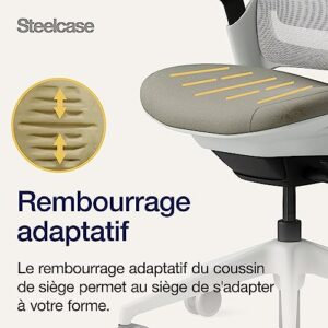 Chaise de bureau ergonomique Steelcase Series 1 avec soutien lombaire et têtière réglable