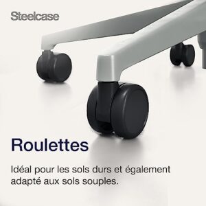 Chaise de bureau ergonomique Steelcase Series 1 avec soutien lombaire et têtière réglable