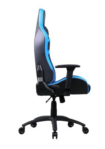 Chaise de gaming Oversteel DIAMOND bleu, simili cuir, accoudoirs 3D, 180° inclinable