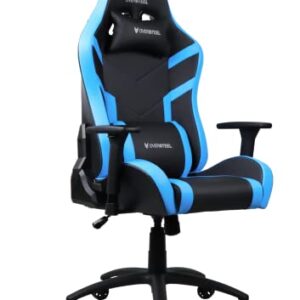 Chaise de gaming Oversteel DIAMOND bleu, simili cuir, accoudoirs 3D, 180° inclinable