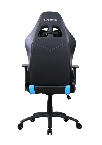 Chaise de gaming Oversteel DIAMOND bleu, simili cuir, accoudoirs 3D, 180° inclinable