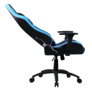 Chaise de gaming Oversteel DIAMOND bleu, simili cuir, accoudoirs 3D, 180° inclinable