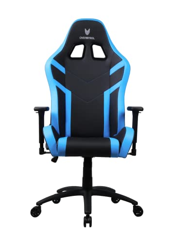 Chaise de gaming Oversteel DIAMOND bleu, simili cuir, accoudoirs 3D, 180° inclinable