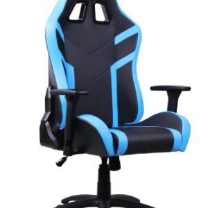 Chaise de gaming Oversteel DIAMOND bleu, simili cuir, accoudoirs 3D, 180° inclinable