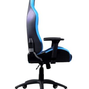 Chaise de gaming Oversteel DIAMOND bleu, simili cuir, accoudoirs 3D, 180° inclinable