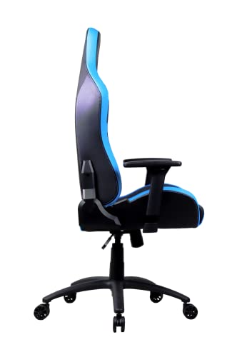 Chaise de gaming Oversteel DIAMOND bleu, simili cuir, accoudoirs 3D, 180° inclinable