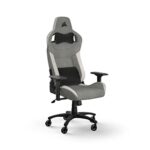 Chaise de jeu Corsair T3 Rush, acier allié gris et blanc