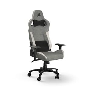Chaise de jeu Corsair T3 Rush, acier allié gris et blanc