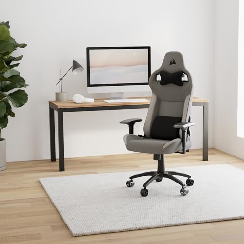 Chaise de jeu Corsair T3 Rush, acier allié gris et blanc