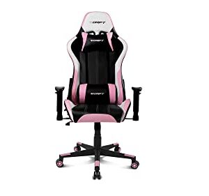 Chaise de jeu DRIFT GAMING DR175PINK – Similicuir, accoudoirs 2D, coussins inclus