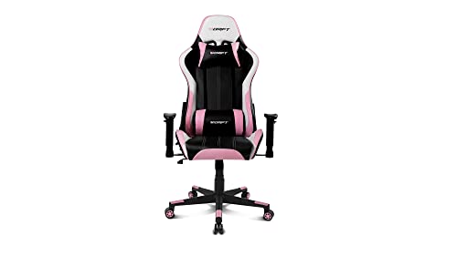 Chaise de jeu DRIFT GAMING DR175PINK – Similicuir, accoudoirs 2D, coussins inclus