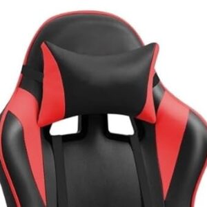 Chaise de jeu ergonomique IZTOSS C-noir+rouge avec support lombaire réglable