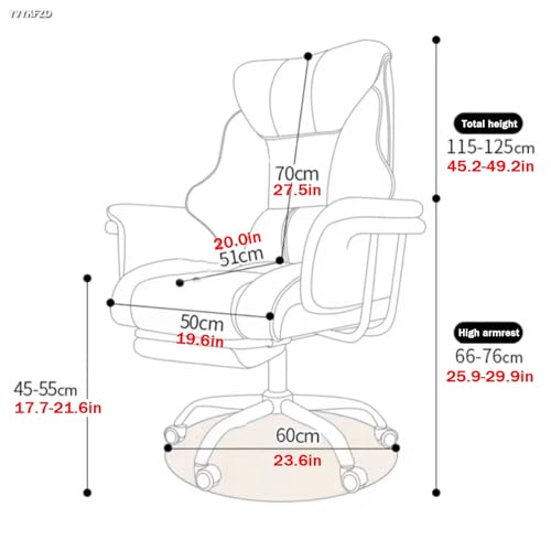 Chaise de jeu ergonomique PU beige, réglable avec repose-pieds 360°