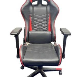 Chaise de jeu ergonomique Utilissimi EDITACASA en cuir PU – Fauteuil Gamer rouge