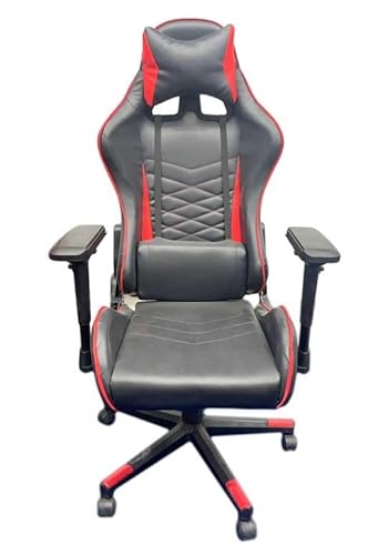 Chaise de jeu ergonomique Utilissimi EDITACASA en cuir PU – Fauteuil Gamer rouge