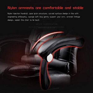 Chaise de jeu ergonomique en cuir kaki avec repose-pieds, 150 kg