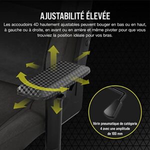 Corsair T3 RUSH Fabric 2023 : Fauteuil Gaming Confortable avec Coussin Détachable