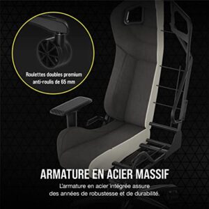 Corsair T3 RUSH Fabric 2023 : Fauteuil Gaming Confortable avec Coussin Détachable