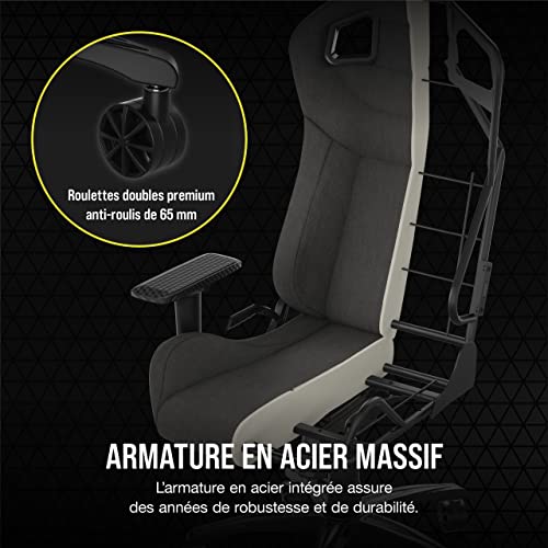 Corsair T3 RUSH Fabric 2023 : Fauteuil Gaming Confortable avec Coussin Détachable