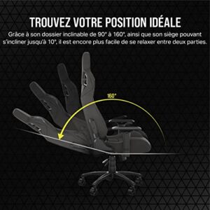 Corsair T3 RUSH Fabric 2023 : Fauteuil Gaming Confortable avec Coussin Détachable