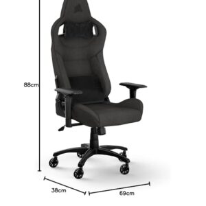 Corsair T3 RUSH Fabric 2023 : Fauteuil Gaming Confortable avec Coussin Détachable