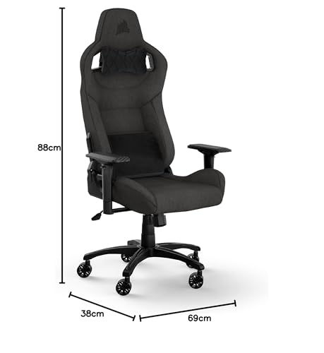 Corsair T3 RUSH Fabric 2023 : Fauteuil Gaming Confortable avec Coussin Détachable