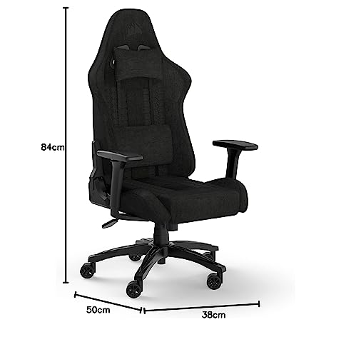Corsair TC100 RELAXED Fauteuil Gaming Tissu Noir avec Coussins Détachables