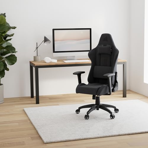 Corsair TC100 RELAXED Fauteuil Gaming Tissu avec Coussins Détachables – Gris Noir