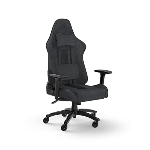 Corsair TC100 RELAXED Fauteuil Gaming Tissu avec Coussins Détachables – Gris Noir