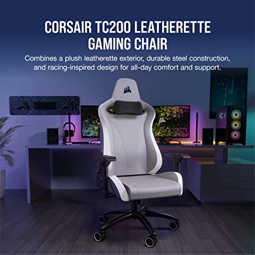 Corsair TC200 Fauteuil Gaming en Cuir Synthétique avec Support Lombaire 4D