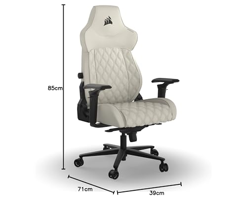 Corsair TC500 Luxe Chaise de Jeu Blanc, Confort Optimal Taille Unique