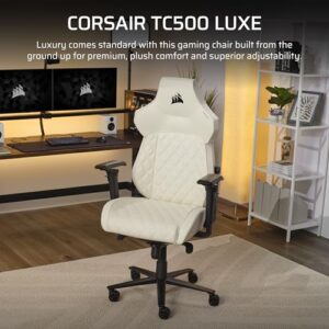 Corsair TC500 Luxe : Fauteuil Gaming Tissu Respirant avec Accoudoirs Réglables
