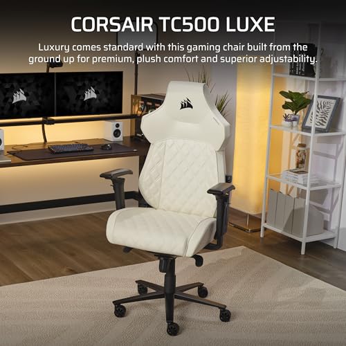 Corsair TC500 Luxe : Fauteuil Gaming Tissu Respirant avec Accoudoirs Réglables