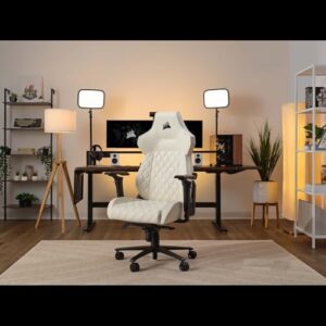 Corsair TC500 Luxe : Fauteuil Gaming Tissu Respirant avec Accoudoirs Réglables