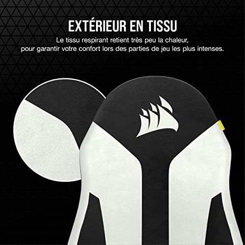 Corsair TC60 FABRIC Fauteuil Gaming Gris – Confort et Ajustabilité Garantie