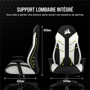 Corsair TC60 FABRIC Fauteuil Gaming Gris – Confort et Ajustabilité Garantie