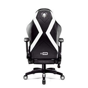 Diablo X-Horn Chaise Gaming Ergonomique Noir-Blanc avec Accoudoirs 3D
