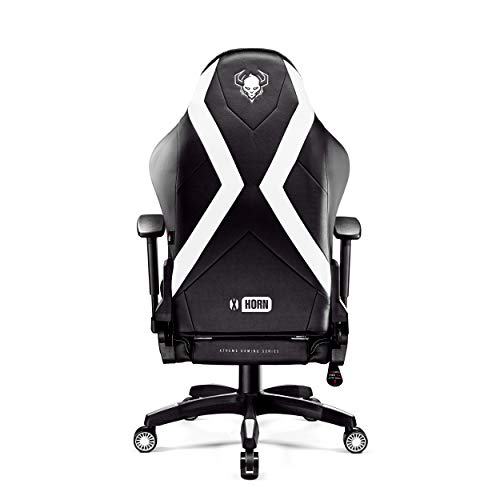Diablo X-Horn Chaise Gaming Ergonomique Noir-Blanc avec Accoudoirs 3D