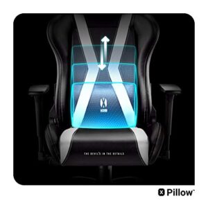 Diablo X-Horn Chaise Gaming Ergonomique Noir-Blanc avec Accoudoirs 3D