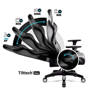 Diablo X-Horn Chaise Gaming Ergonomique Noir-Blanc avec Accoudoirs 3D