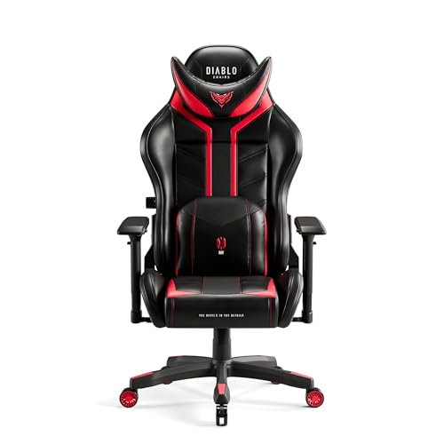 Diablo X-Ray Chaise Gaming Ergonomique Noir-Rouge, Accoudoirs 4D, 150 kg