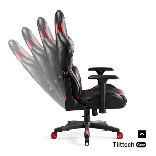 Diablo X-Ray Chaise Gaming Ergonomique Noir-Rouge, Accoudoirs 4D, 150 kg