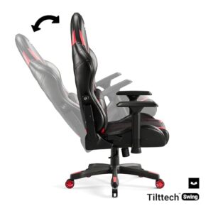 Diablo X-Ray Chaise Gaming Ergonomique Noir-Rouge, Accoudoirs 4D, 150 kg