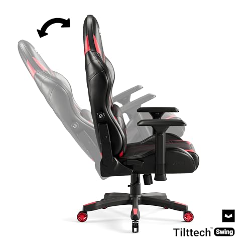 Diablo X-Ray Chaise Gaming Ergonomique Noir-Rouge, Accoudoirs 4D, 150 kg