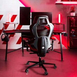 Eureka Chaise Gaming Ergonomique 4D – Fauteuil Bureau Réglable en Maille, Gris